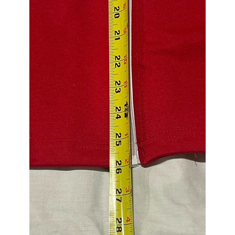 Vintage Chasse Red White Women Cheerleading Zip Up Track Jacket Adult XL Striped - Picture 8 of 9